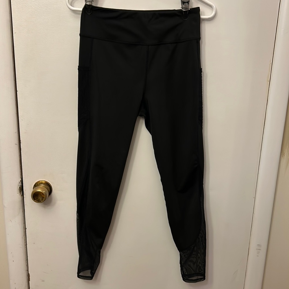 Walkpop Womens Leggings Black/Mesh Size Small